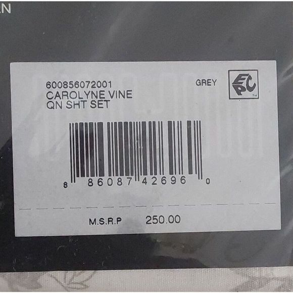 Ralph Lauren CAROLYNE VINE White Queen Sheet Set w/2-Pack Standard Pillowcases - Picture 9 of 13